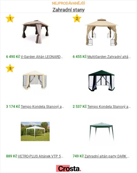 Výběr párty stanu